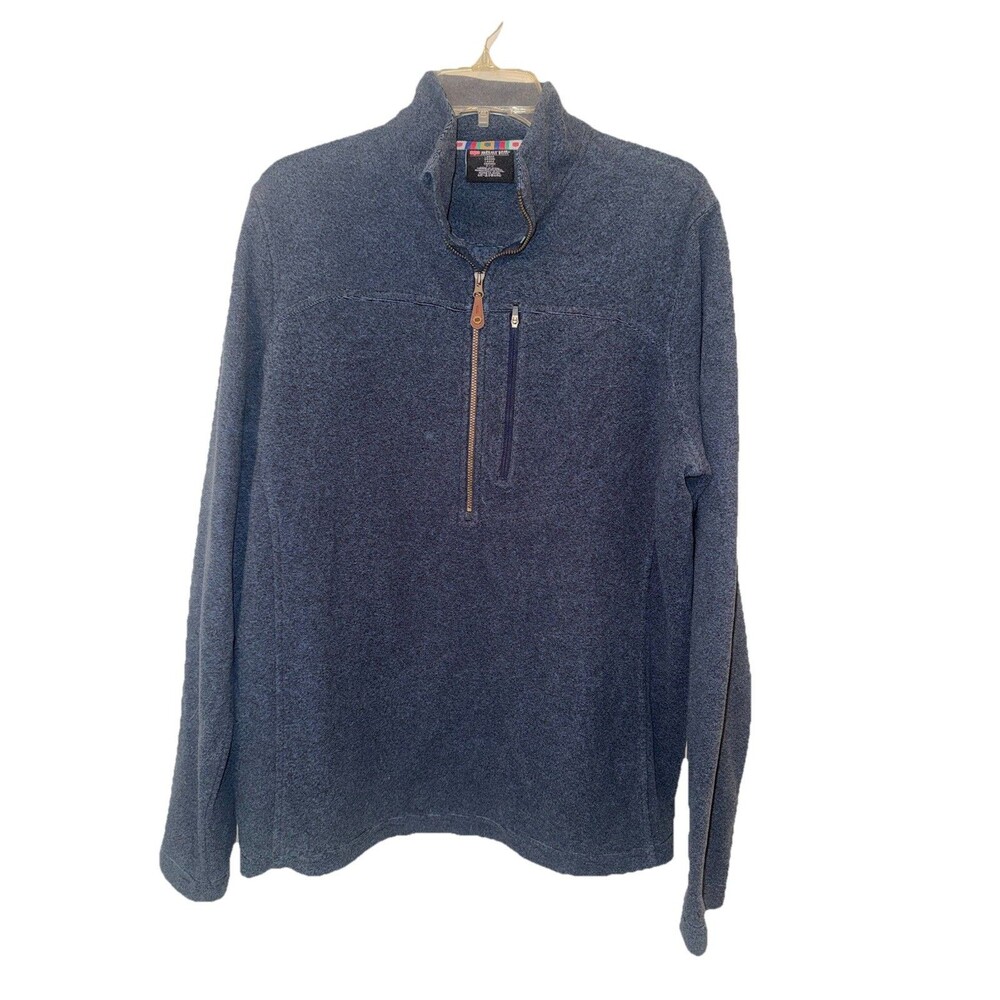 Sherpa Adventure Gear Fleece Pullover Men’s Large L Blue EUC 1/4 Zip Sweater